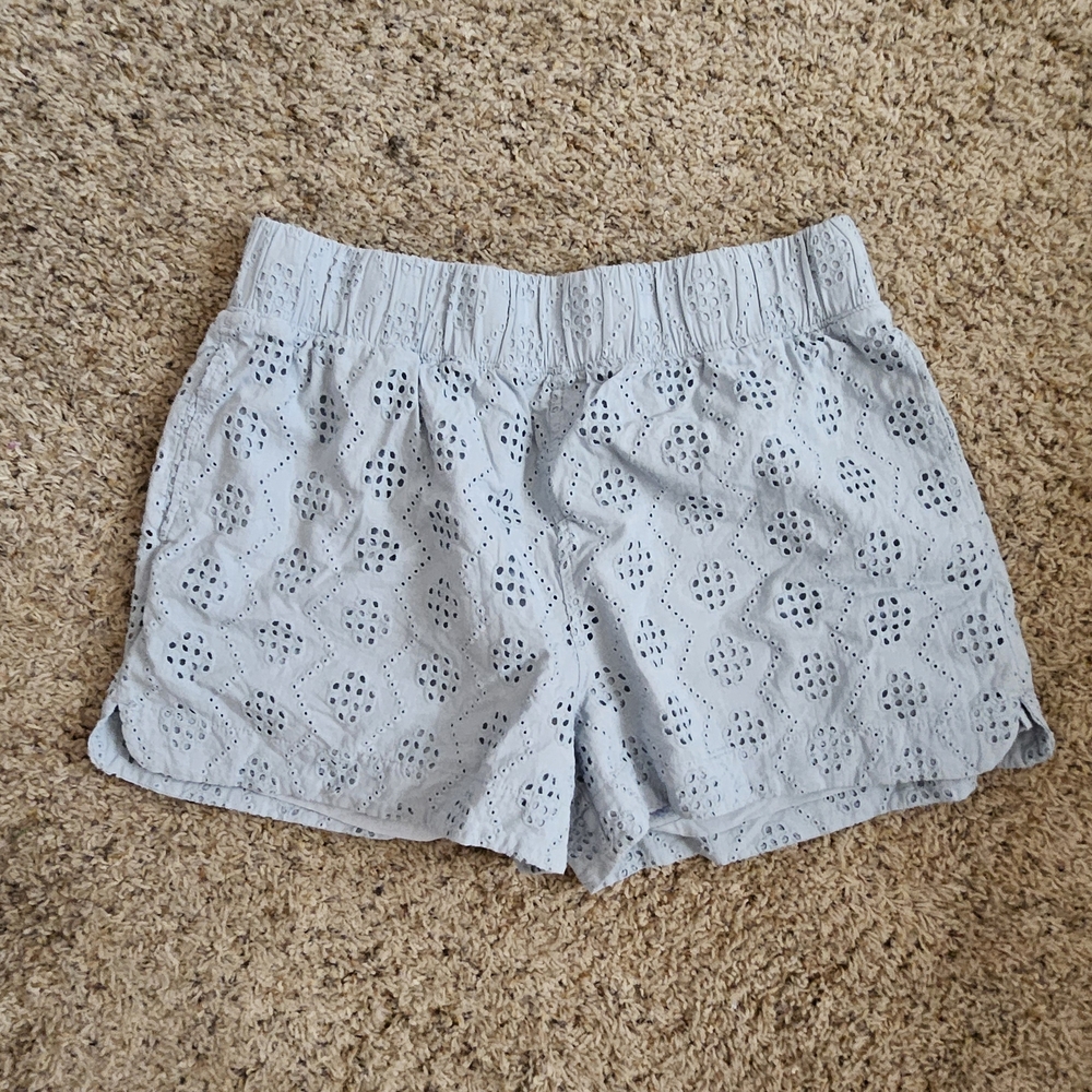 Habitual Sky Blue Eyelet Blouse And Short Set 2 Piece - Picture 7 of 10